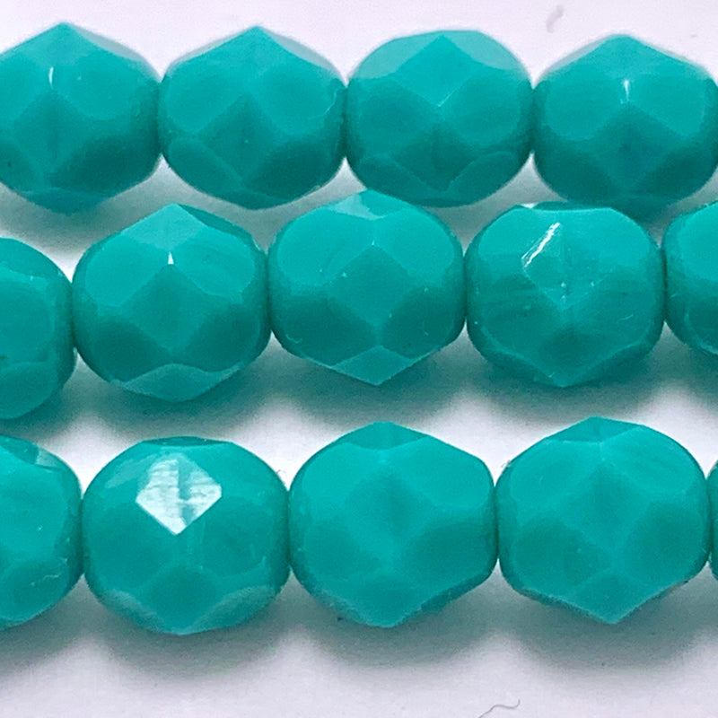 Matte Turquoise Fire Polish 6mm