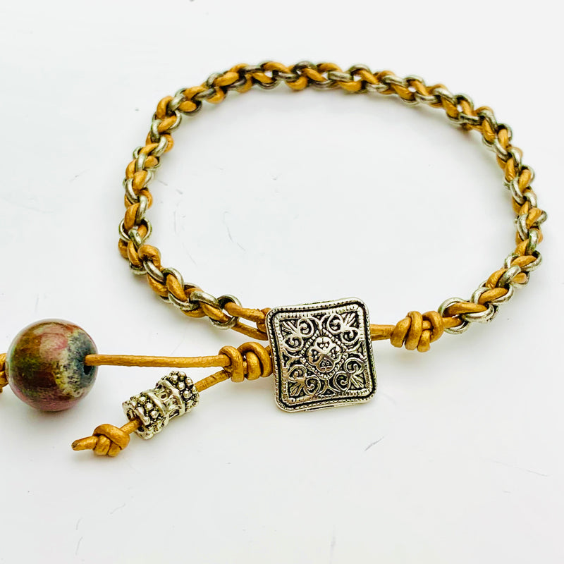 Leather & Chain Bracelet, Thursday 4/3/25