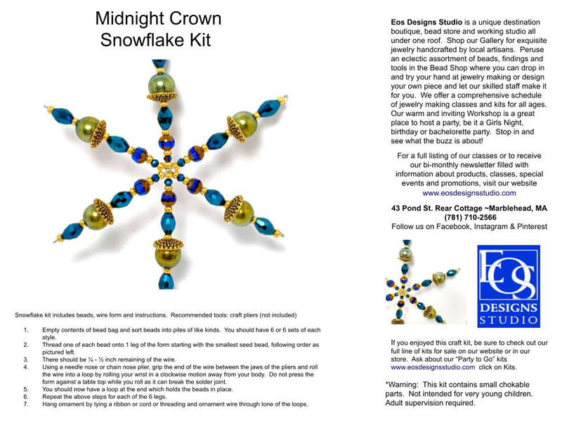 Midnight Crown Beaded Snowflake Kit