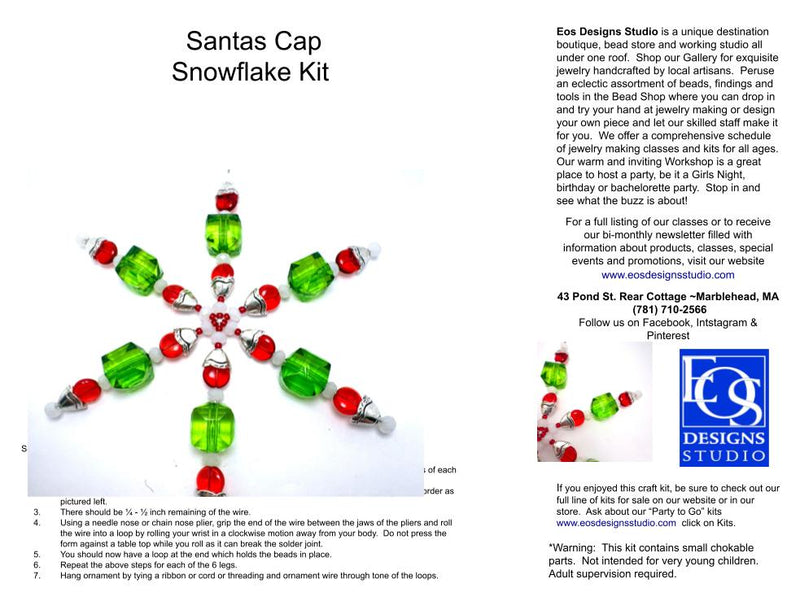 Santas Cap Snowflake Kit