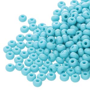 Czech Glass 8/0 Round Opaque Blue Turquoise 20g