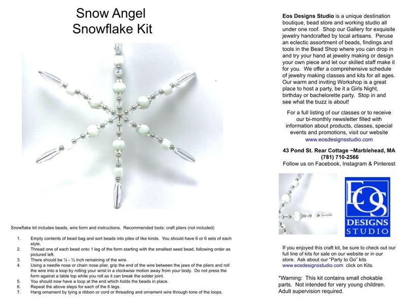 Snow Angel Beaded Snowflake Kit