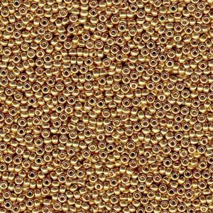 15/0 Miyuki Rocaille Duracoat Galvanized Gold 8.5 grams