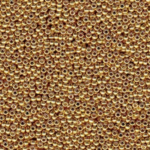 15/0 Miyuki Rocaille Duracoat Galvanized Gold 8.5 grams