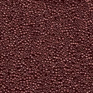 15/0 Miyuki Rounds Matte Metallic Dark Maroon 8.2 grams