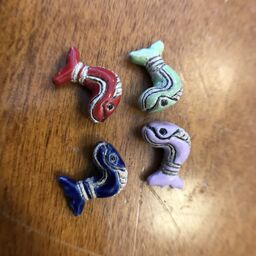 Tribal Whales Peruvian Ceramic Bead