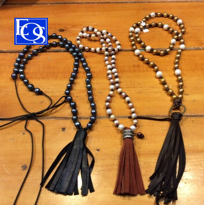 Elegant Pearl & Leather Lariat Necklaces - 2/29/20