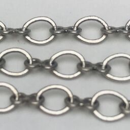 Antique Silver Oval Cable Chain