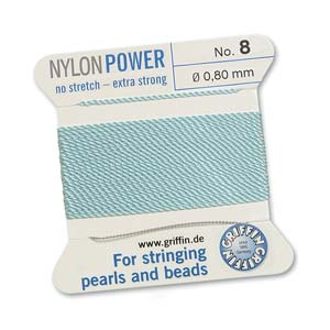 Griffin Nylon Beading Cord, Turquoise