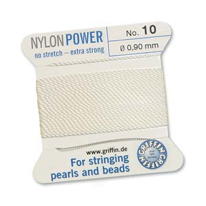 Griffin Nylon Beading Cord, White