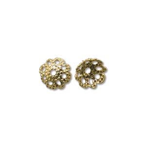 Bead Cap Gold Plated, 6mm