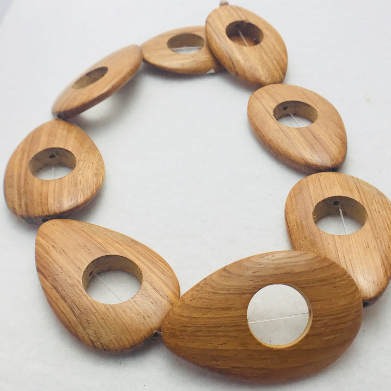 Bayong Wood Beads, Teardrop, 32mm