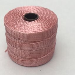 S-Lon Nylon Beading Cord, Coral Pink,