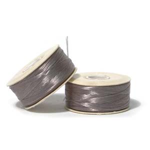 Nymo Nylon Bead Thread Grey Size B 72 yards for beadweaving & embroidery