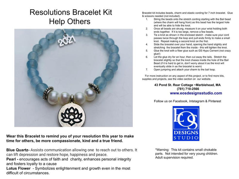 Resolutions Bracelet Kit  - Help Others