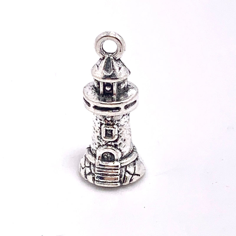 Lighthouse Charm, Silver 20mm