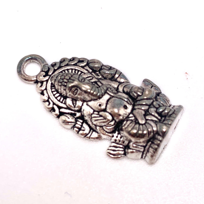 Silver Ganesh Charm, 25mm