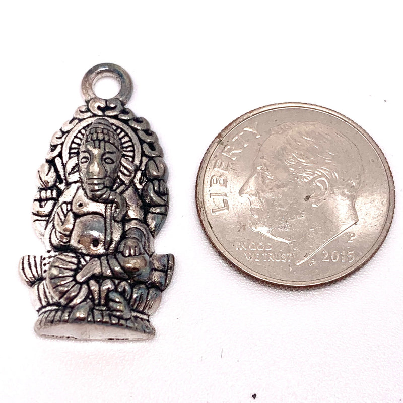 Silver Ganesh Charm, 25mm