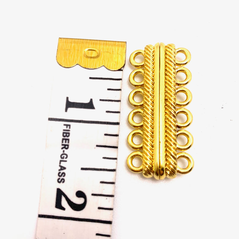 6 Strand Magnetic Gold Plated Clasp
