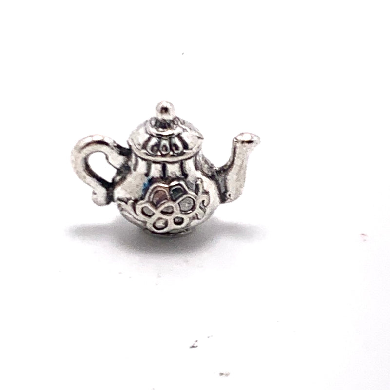Tea Pot and Tea Cup Charm Set, Silver