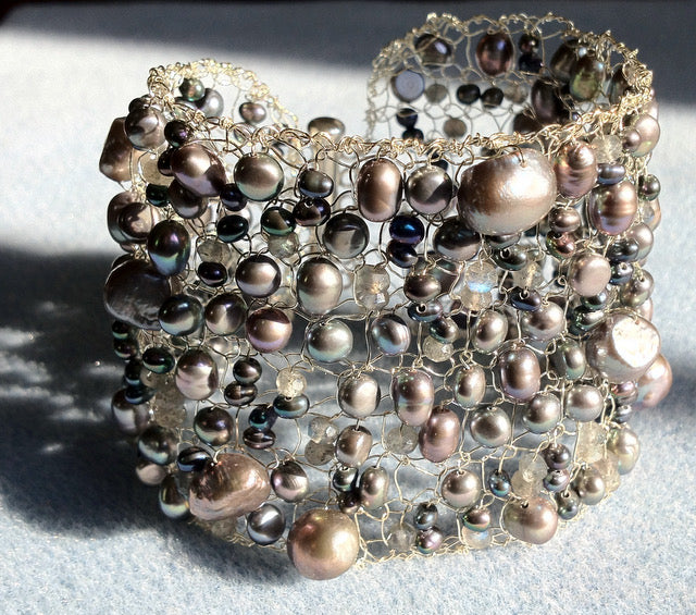 Beaded Wire Knit Cuff, Wednesdays 3/12/25 & 3/19/25