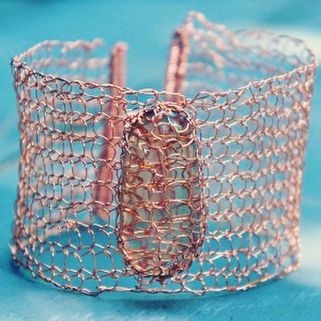 Beaded Wire Knit Cuff Tuesdays 6/12 & 6/19