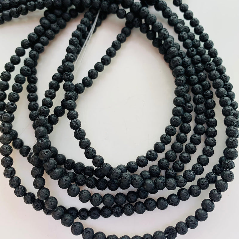 Black Lava Stone 6, and 8mm