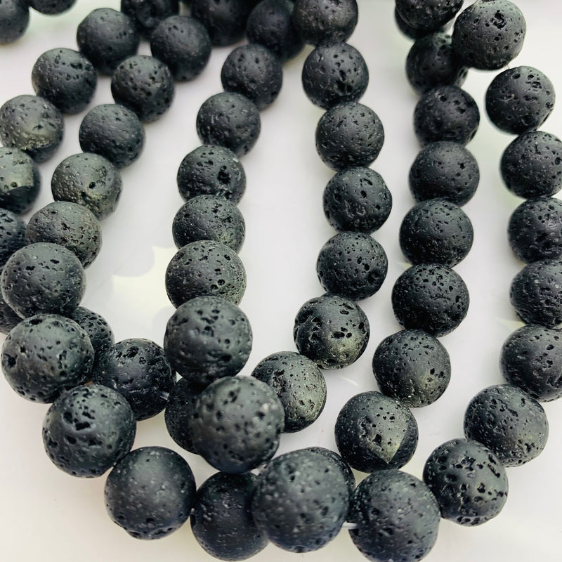 Black Lava Stone 6, and 8mm