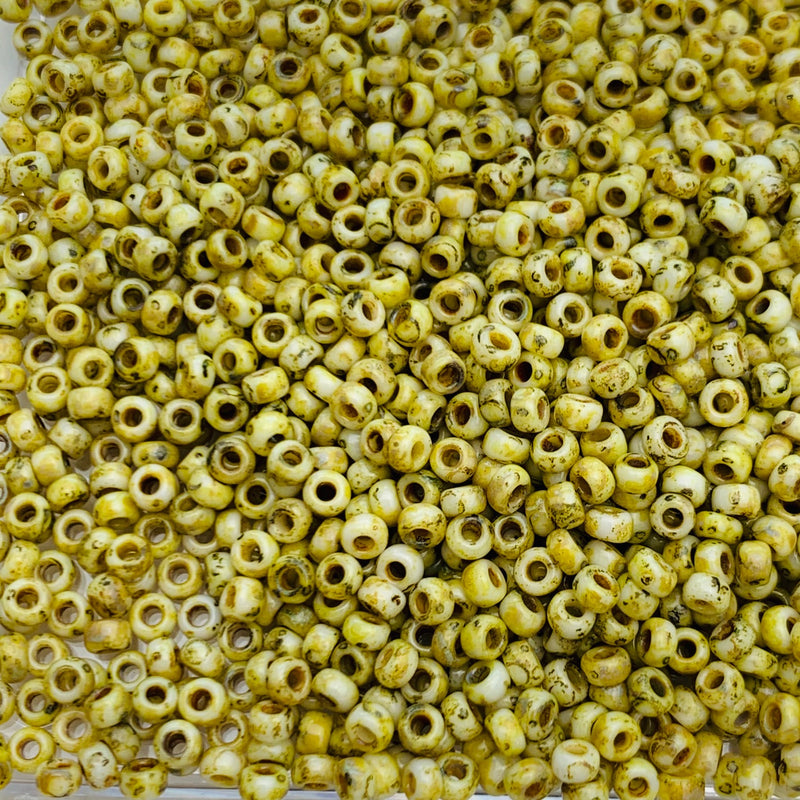 Miyuki Picasso yellow 11/0 seed beads round