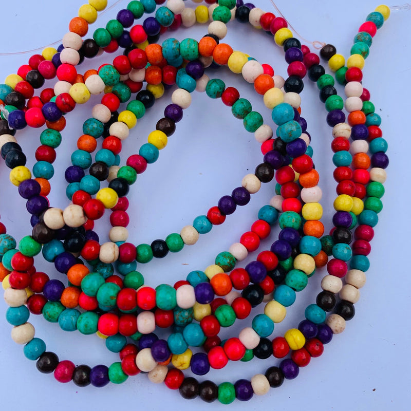 Rainbow Howlite Gemstone Strand 6mm