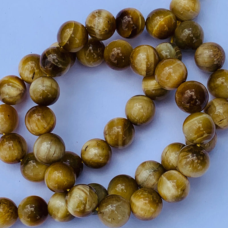 Tiger Eye Gemstone Strand 8mm