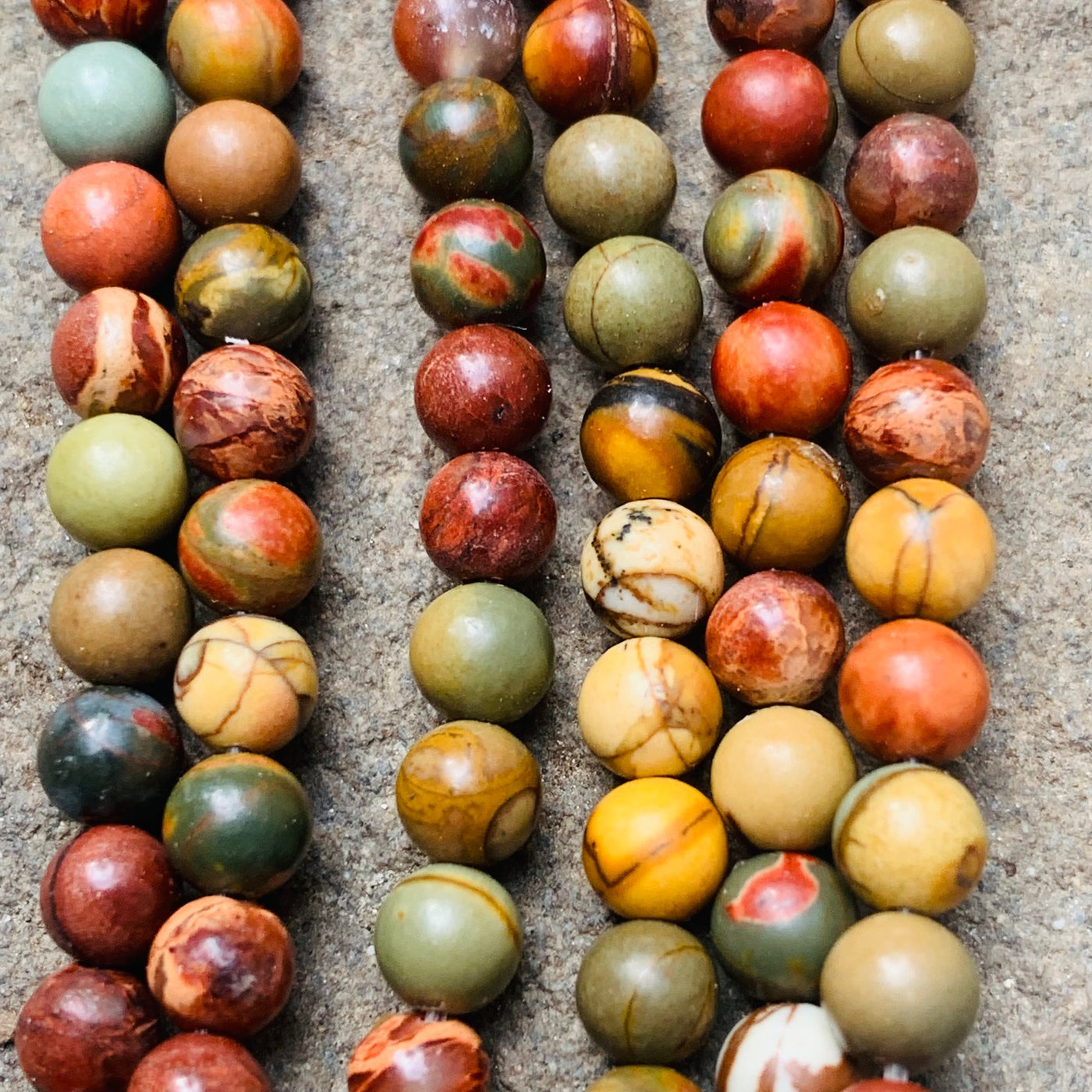 Red Wood Beads Roundelle 4mm