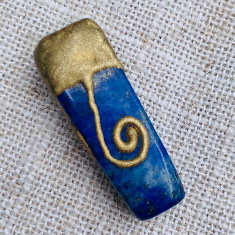 Lapis Gemstone Drop, 26mm