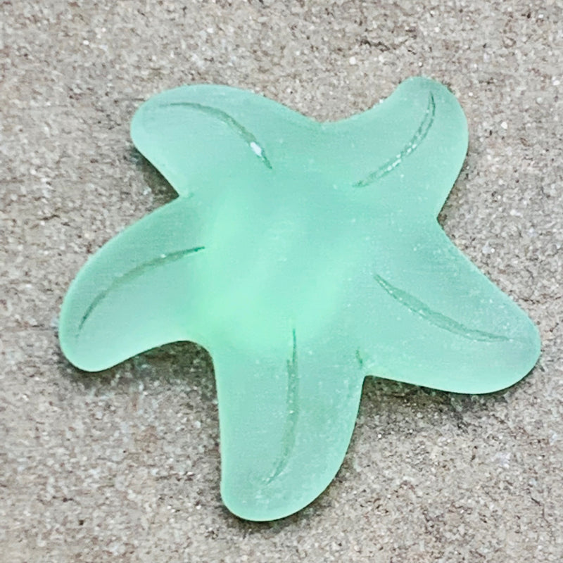 Tumbled Starfish Pendant Bead Seafoam Green