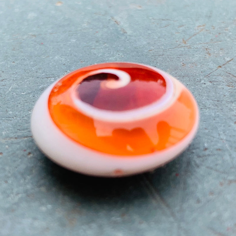 Resin and Shell Inlay Coin Bead 20mm