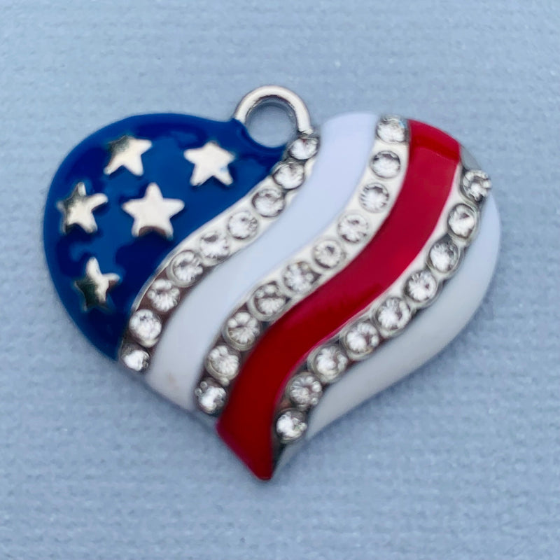 Patriotic Heart Gold, 25mm