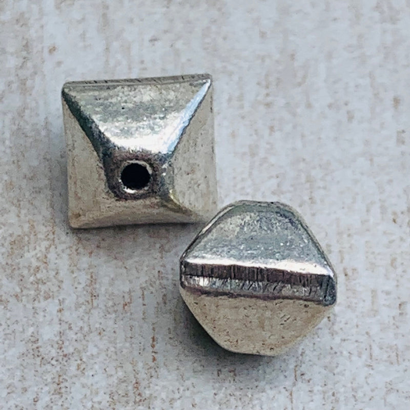 Double Pyramid Sterling Bead 6x7mm