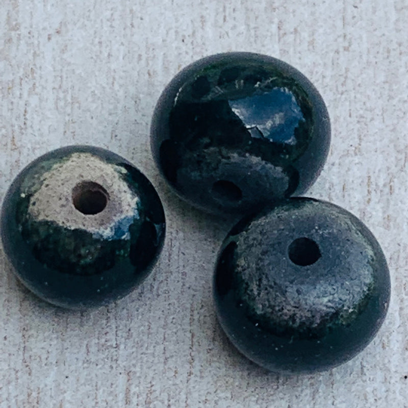 Round Ceramic Bead by Keith OConnor, Black