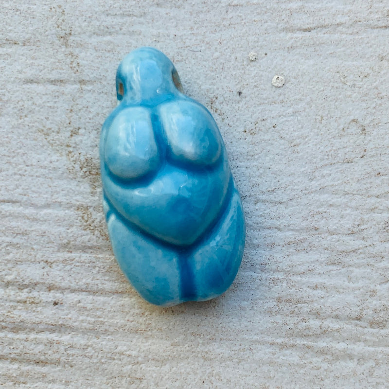 Gaia Fertility Goddess Ceramic Bead Pendant