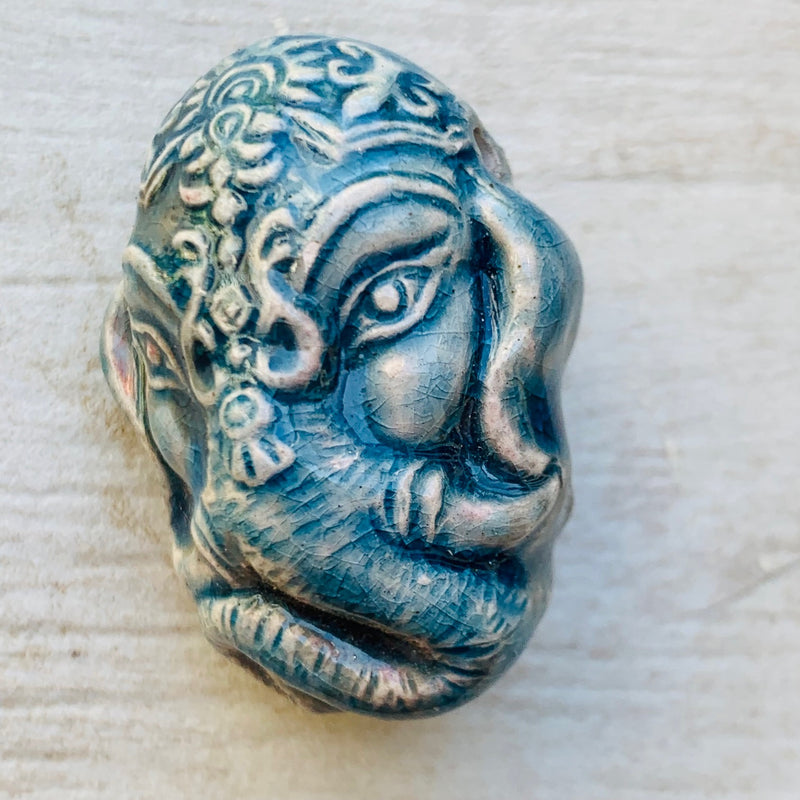 Large Ganesh Elephant Head Peruvian Ceramic Bead