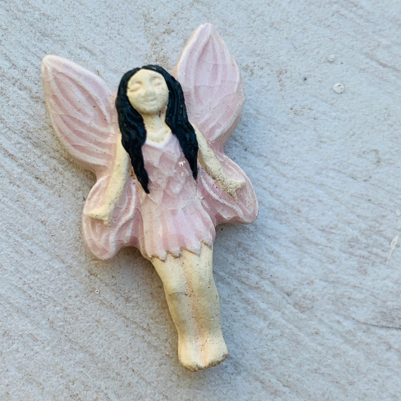 Pink Fairy Peruvian Ceramic Bead