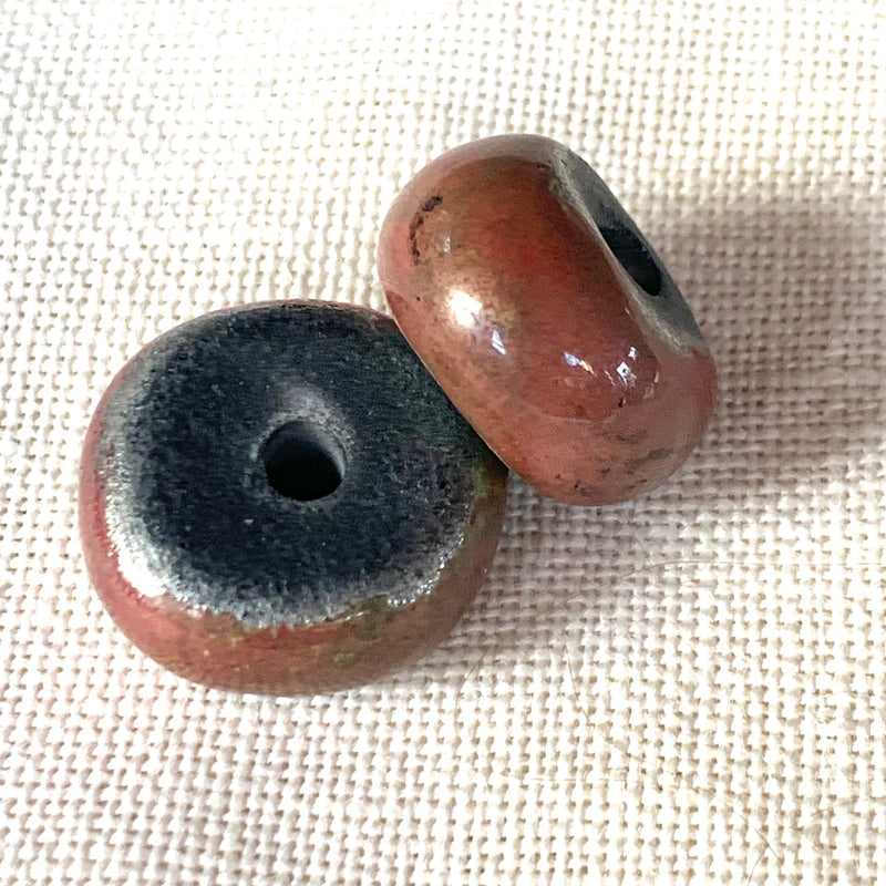 Rondelle Ceramic Bead by Keith OConnor, 5mm Copper