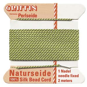 Griffin Silk Beading Cord for Knotting & Stringing, Jade
