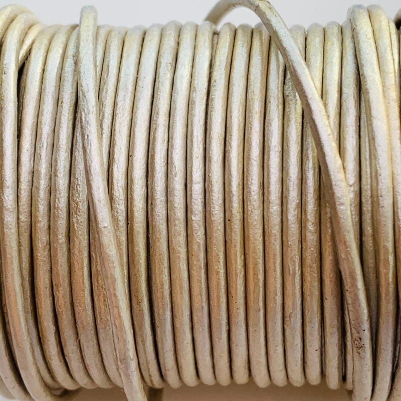 Light Tan Leather Cord 1.5mm, 1 Yard