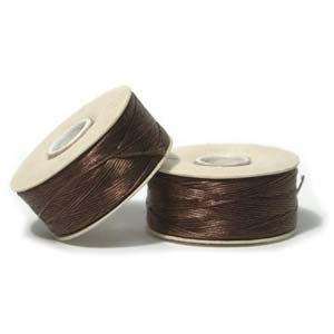 Nymo Nylon Bead Thread Brown Size D 64 yards for beadweaving & embroidery