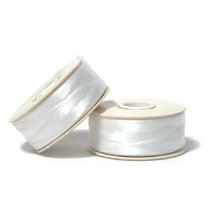 Nymo Nylon Bead Thread White Size D 64 yards for beadweaving & embroidery