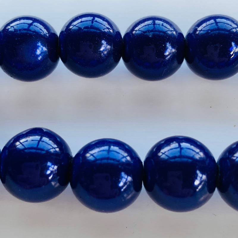 Miracle Bead, Navy, 12mm