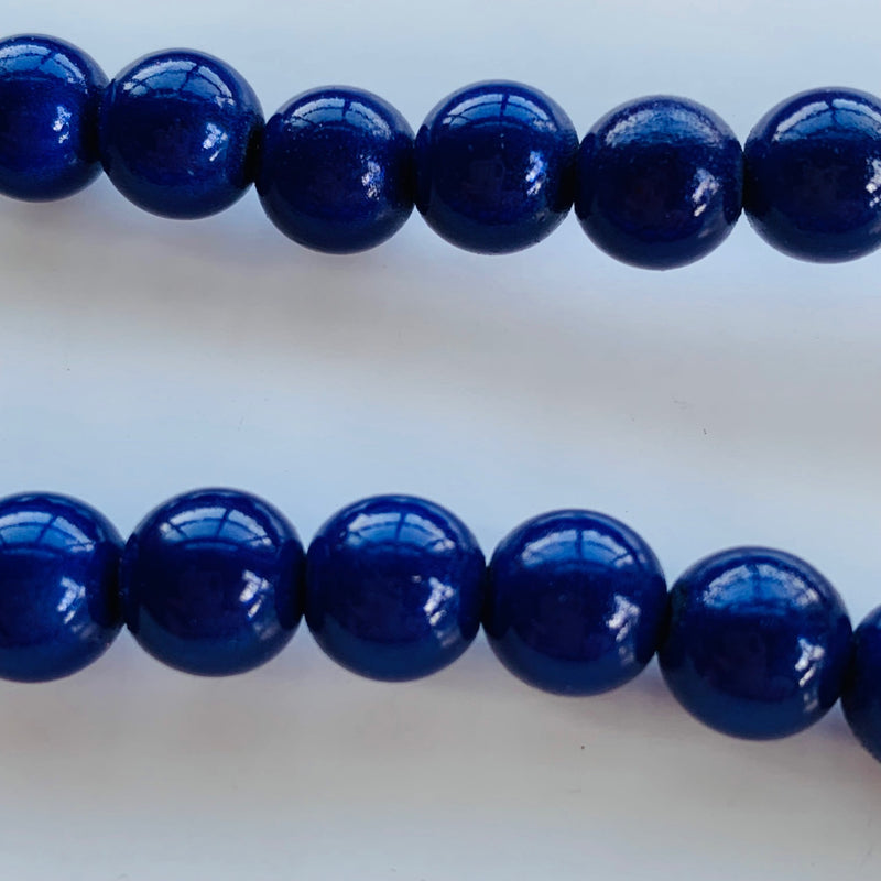 Miracle Bead, Navy, 8mm