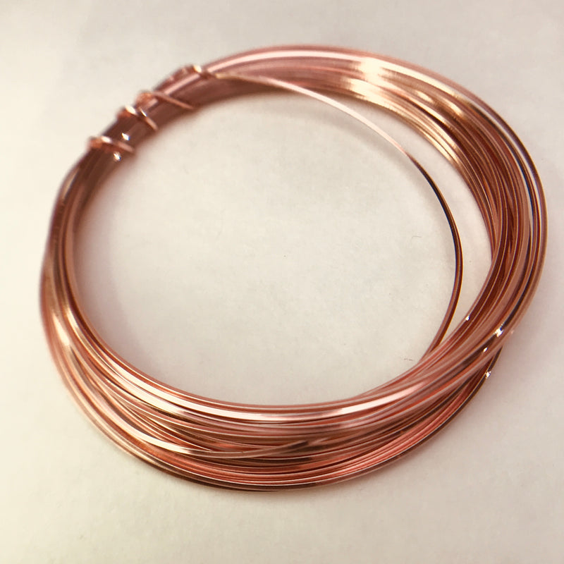 Square Rose Gold Wire 21 Gauge