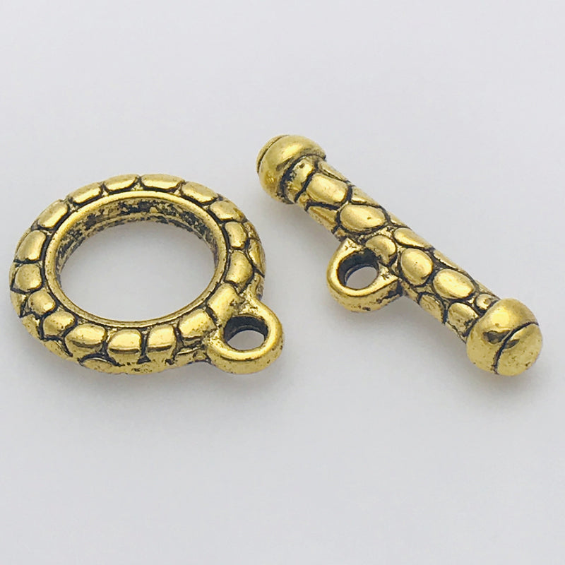 Large Gold Plated Toggle Clasp